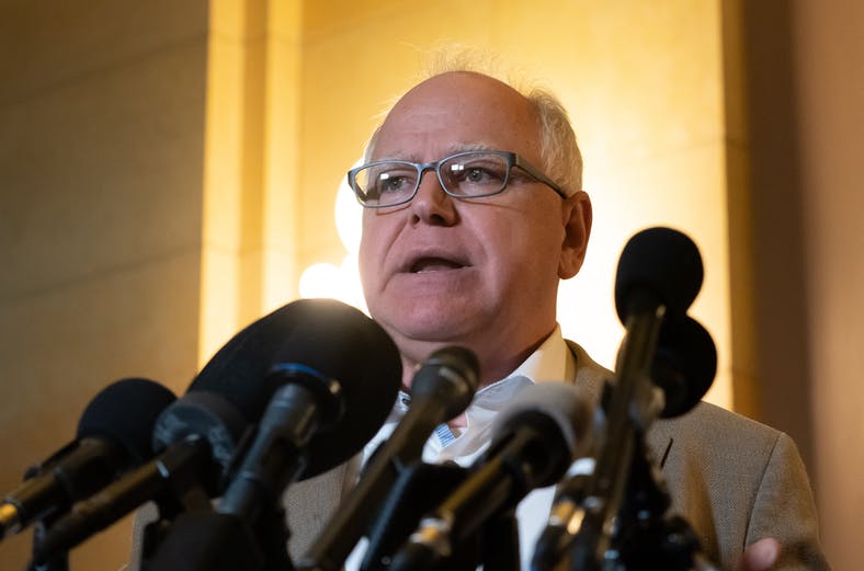 Gov. Tim Walz said he thinks the measure is too complicated for a referendum.