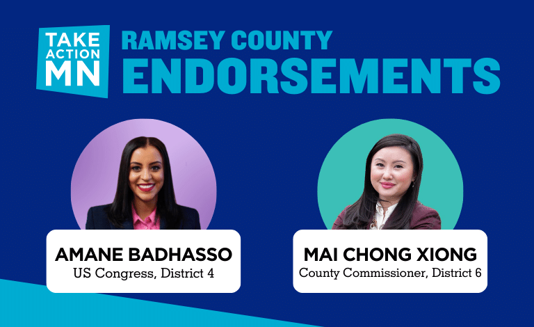 Ramsey County area Candidates Amane Badhasso and Mai Chong Xiong