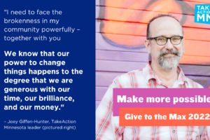 TakeAction Volunteer Joey Giffen-Hunter